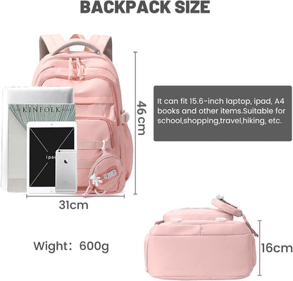 Waterproof backpack for girls - Pink