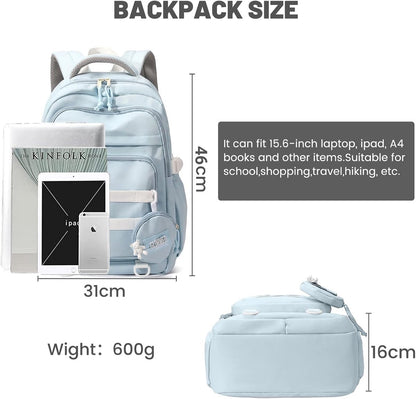 Waterproof backpack for girl - Blue
