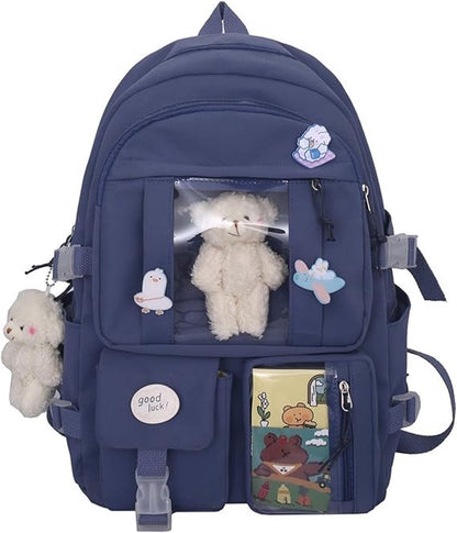 Waterproof backpack for girls - Blue