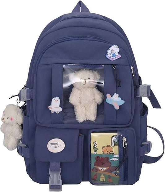 Waterproof backpack for girls - Blue