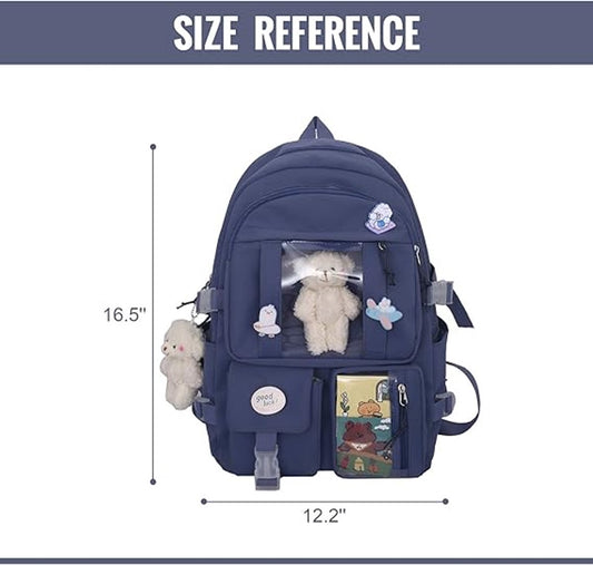 Waterproof backpack for girls - Blue