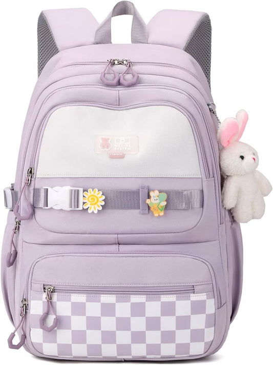 Waterproof backpack for girls - Purple