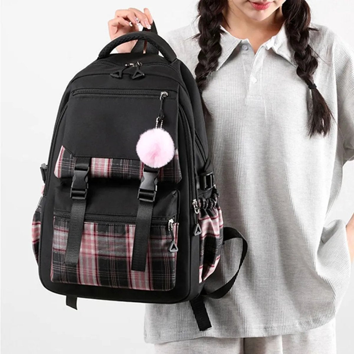 Girls School Student School Bag Outdoor with Laptop Comp
