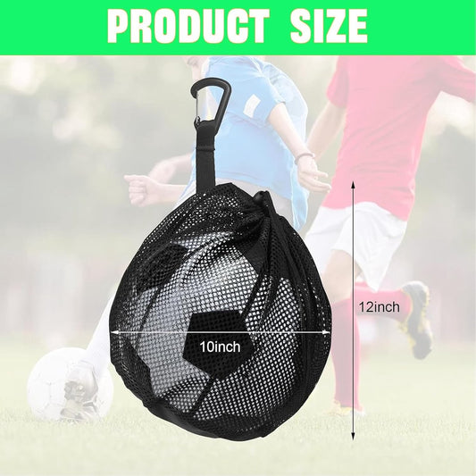 16L - Ball Net Bag - Basketball Mesh Bags - Ball Bags - portable net backpacks - basketball backpacks - soccer bags - sports bag - portable bag for basketball, soccer, tennis - easy storage and transport of basketballs and soccer balls - black
