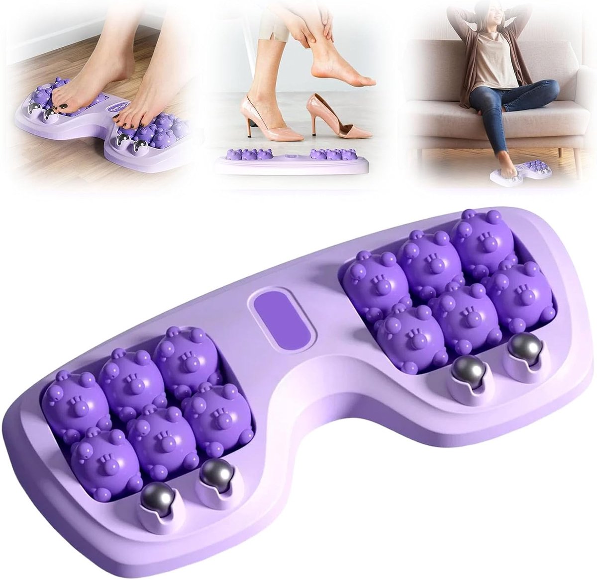 Portable Double Foot Massager Roller