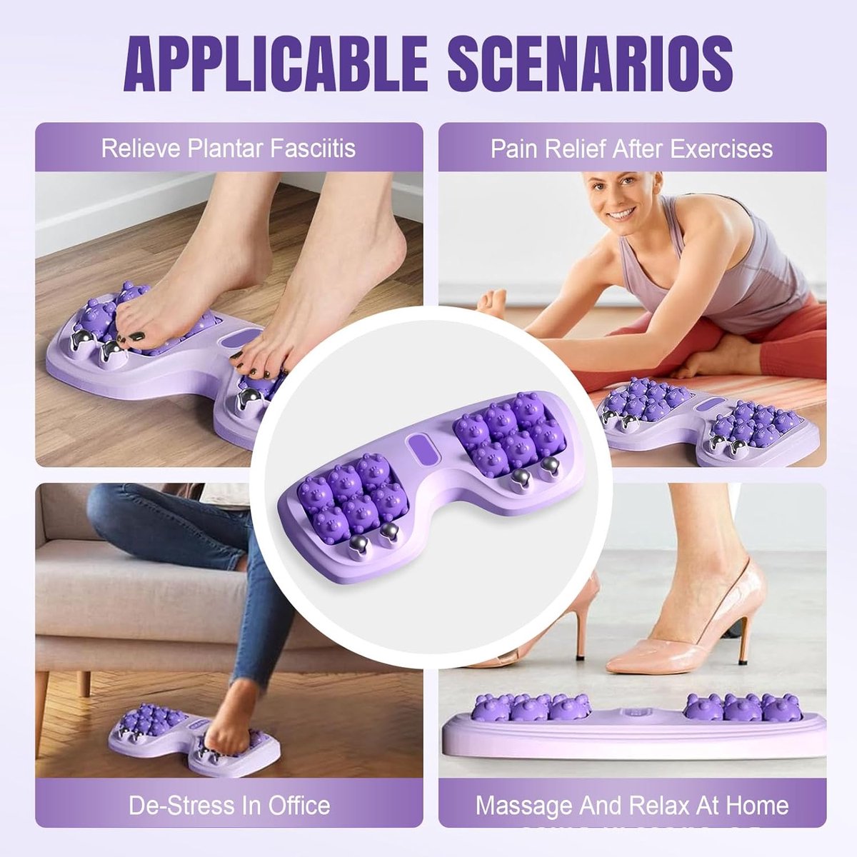 Portable Double Foot Massager Roller