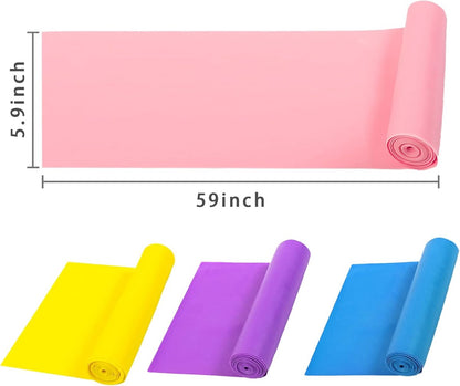 Fitness Resistance Bands for Yoga- 150*15 cm (4 pieces)