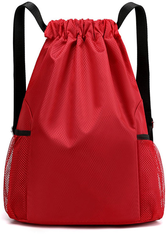 47*38*18cm - Drawstring bag - Drawstring backpack - large unisex sports backpack - with drawstring - gym bag - with two side pockets - backpack - sports bag - waterproof Oxford fabric backpack - waterproof travel bag - for beach, school, travel, outdoor s