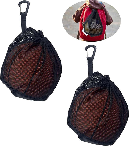 2 pieces - 16L - Basketball Mesh Bags - Ball Bags - portable mesh backpacks - basketball backpacks - football bags - sports bag - portable bag for basketball, football, tennis - easy storage and transport of basketballs and footballs - black