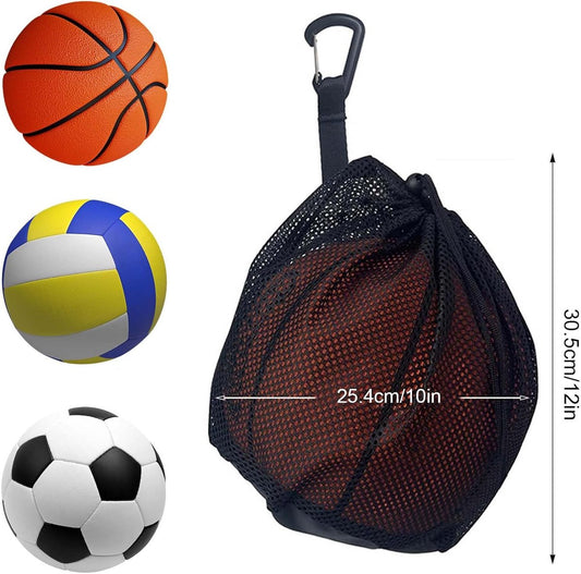 2 pieces - 16L - Basketball Mesh Bags - Ball Bags - portable mesh backpacks - basketball backpacks - football bags - sports bag - portable bag for basketball, football, tennis - easy storage and transport of basketballs and footballs - black