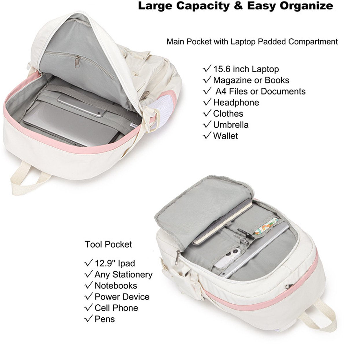 Backpack with 30 Liters - WhiteB