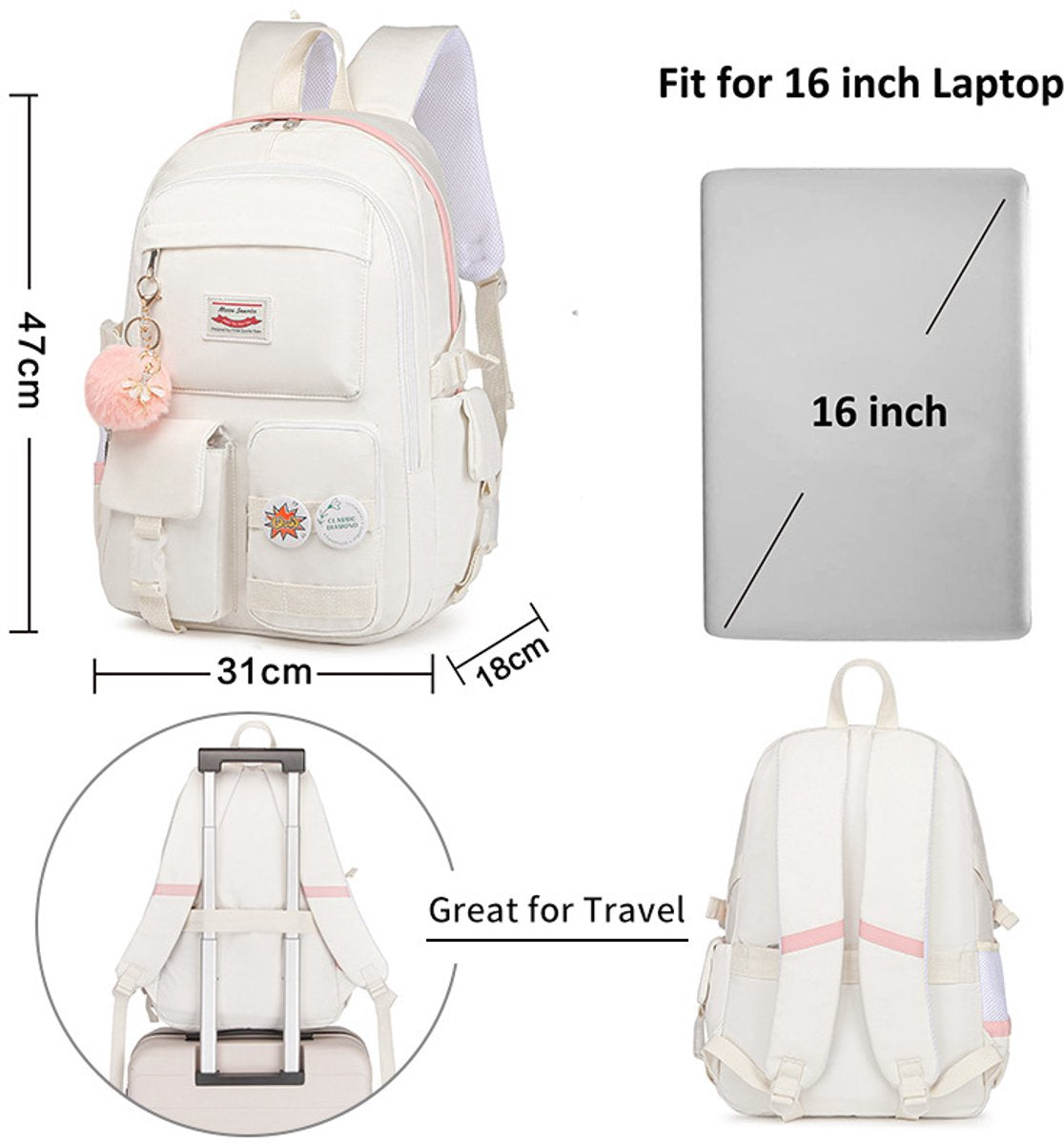 Backpack with 30 Liters - WhiteB