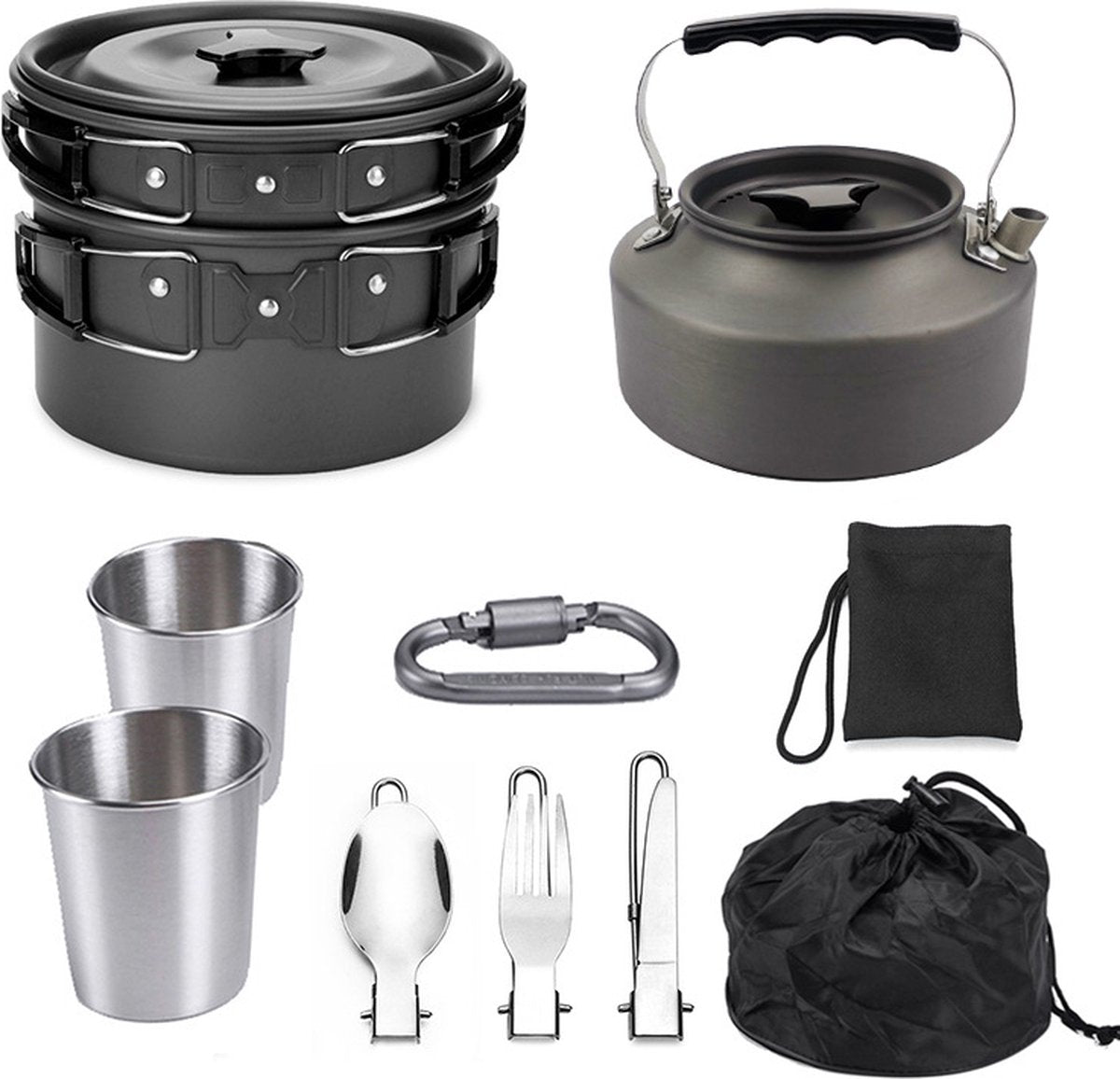 Cookware Pan Set Cookware for Camping - 9-piece