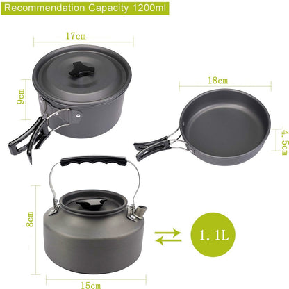 Cookware Pan Set Cookware for Camping - 9-piece