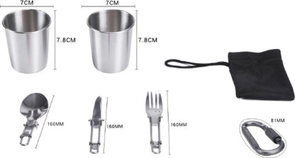 Cookware Pan Set Cookware for Camping - 9-piece