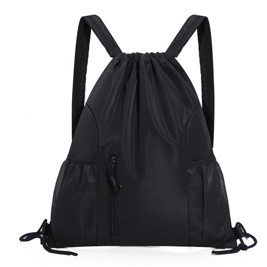 Drawstring Backpack Suitable for travel and fitness - Black