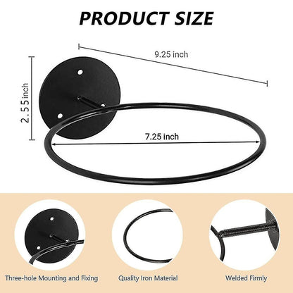 3pcs Wall Mounted Ball Rack Iron Storage Display Holder  - Perfect Black 3pc