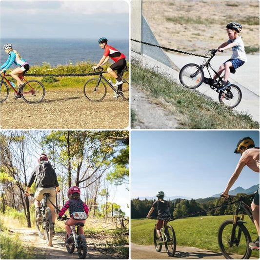 200kg Bicycle Tow Rope for Kids 1.7m to 3m with Black Storage Bag