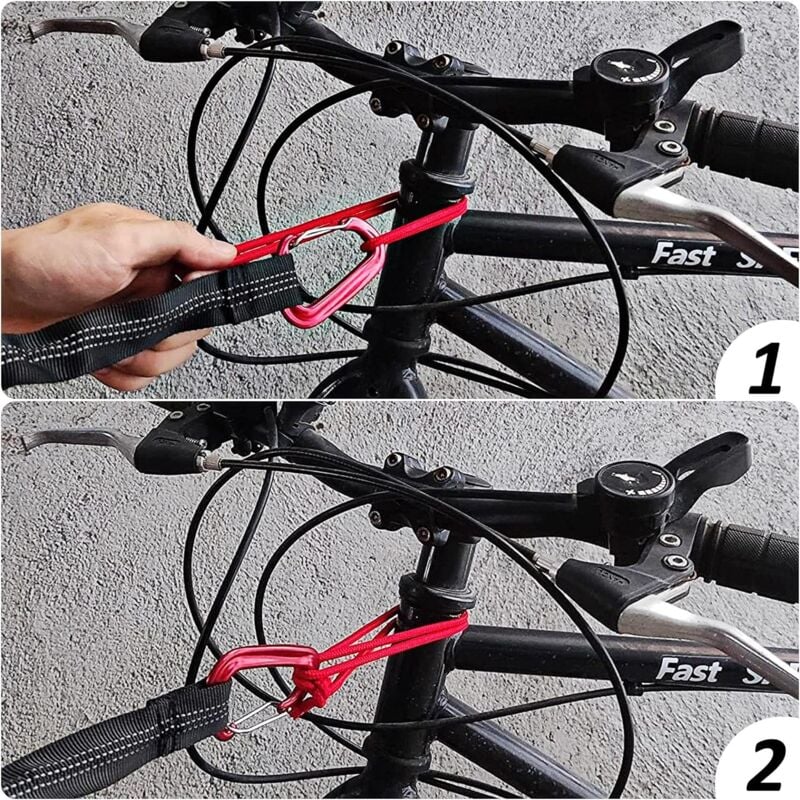200kg Bicycle Tow Rope for Kids 1.7m to 3m with Black Storage Bag
