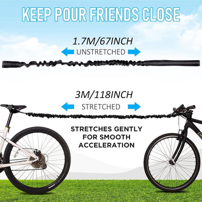 200kg Bicycle Tow Rope for Kids 1.7m to 3m with Black Storage Bag