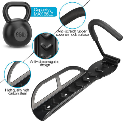 Garage Wall Mounted Bike Rack 2 Pack with Oral-B Holds 66 lbs