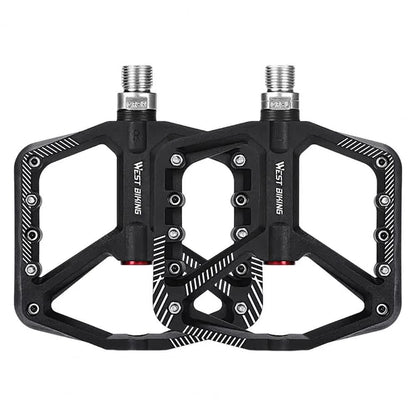 1 pair of wide pedals with non-slip surface and repair function, blue