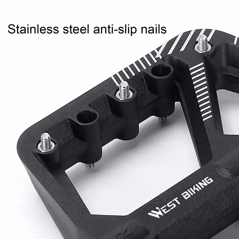 1 pair of wide pedals with non-slip surface and repair function, blue