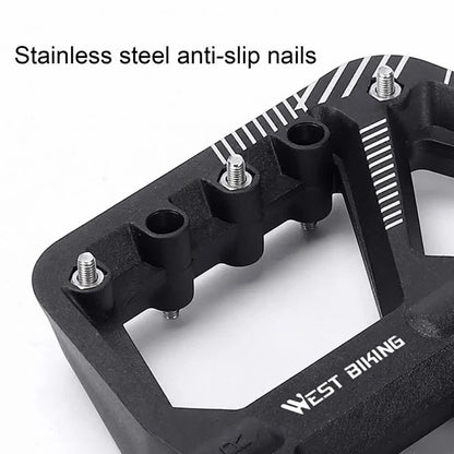 1 pair of wide pedals with non-slip surface and repair function, blue