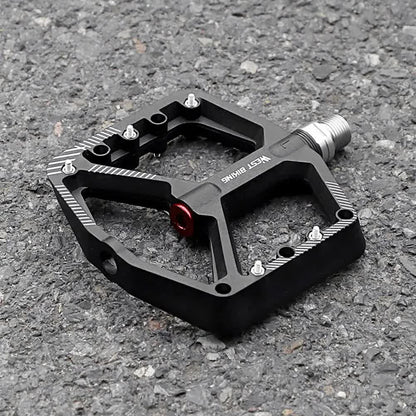1 pair of wide pedals with non-slip surface and repair function, blue