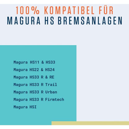 Magura HS Brake Pads - 2 Pairs 50mm, High Power Durable