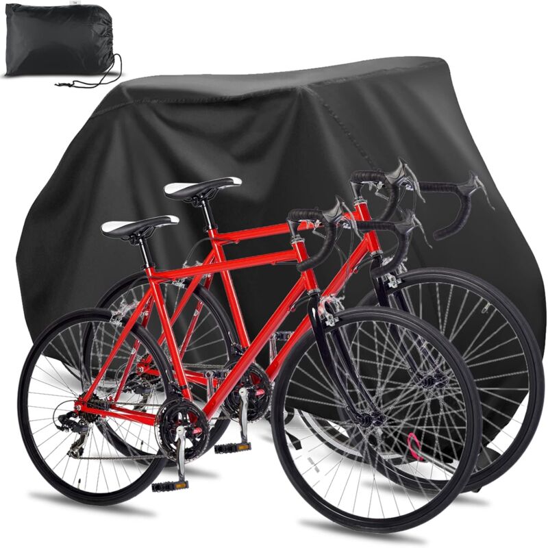 Bicycle Cover for 2 Bikes Waterproof Windproof 210D Oxford Storage Bag
