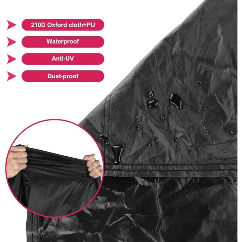 Bicycle Cover for 2 Bikes Waterproof Windproof 210D Oxford Storage Bag