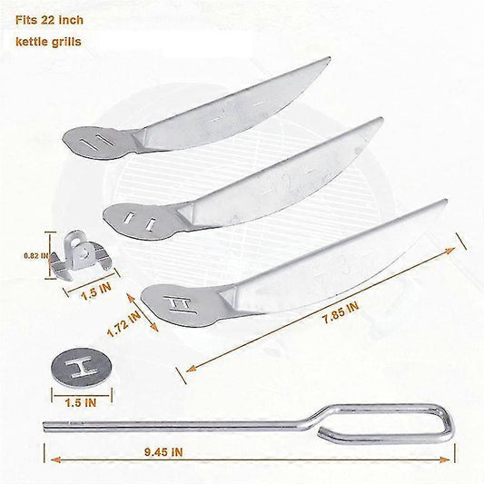 Weber 22 Inch One Touch Ash Cleaning System Silver Compatible with Master Touch Performer Original Series Grills