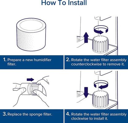 5-Pack Humidifier Replacement Filters/Wicks Compatible