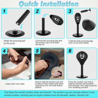 Stress Relief Boxing Ball for Desk with Suction Cup