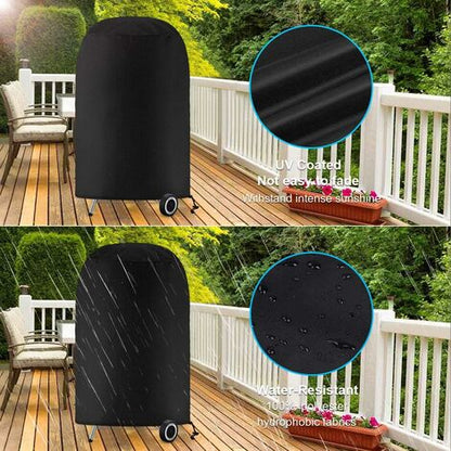 Grill cover, round grill cover, grill cover tarpaulin, grill cover tarpaulin waterproof anti-UV protection (70 x 70 cm),