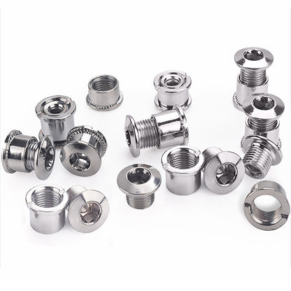 Chainring Bolt Nut for 5-Speed Road Bike Black