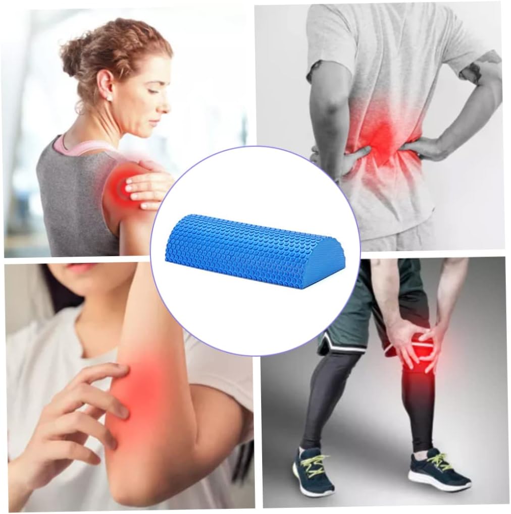 Half Round Foam Roller for Pain Relieved (Blue)