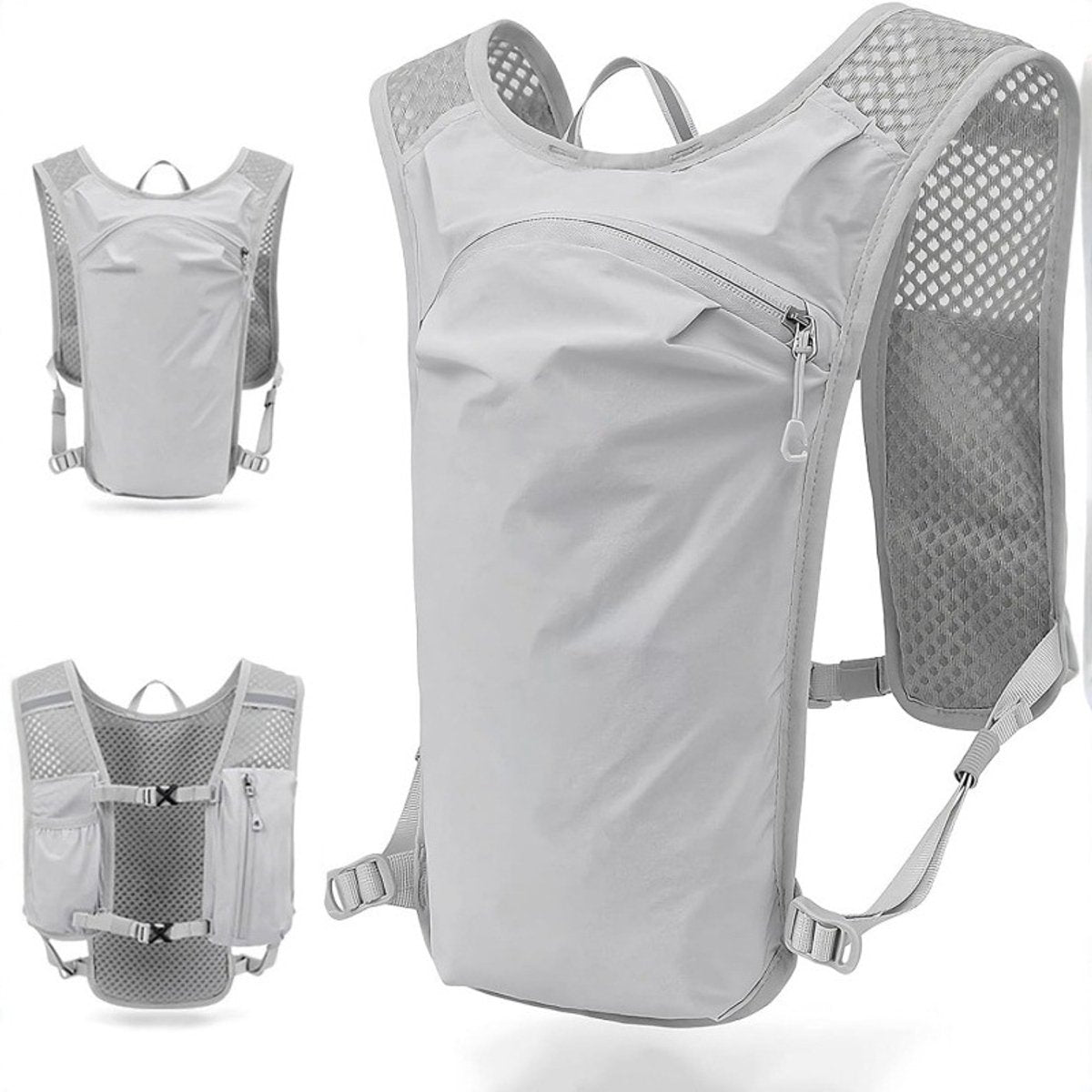 Breathable Cycling Cross-Country Marathon Hydration Bag Backpack - Gray