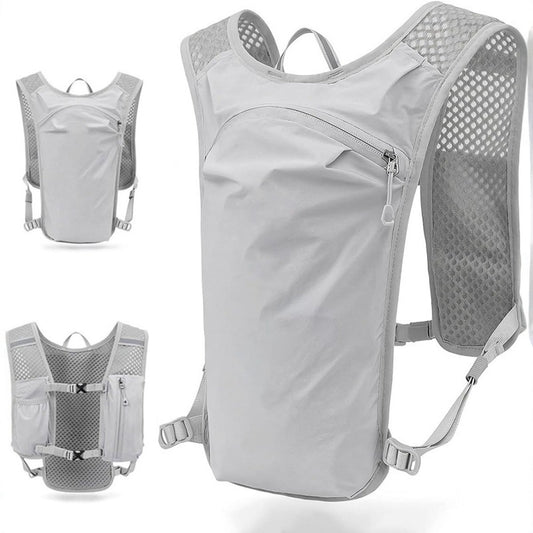 Breathable Cycling Cross-Country Marathon Hydration Bag Backpack - Gray