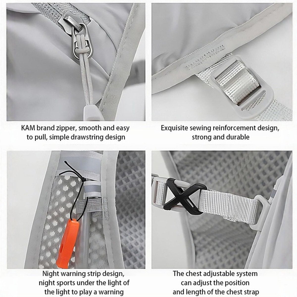 Breathable Cycling Cross-Country Marathon Hydration Bag Backpack - Gray