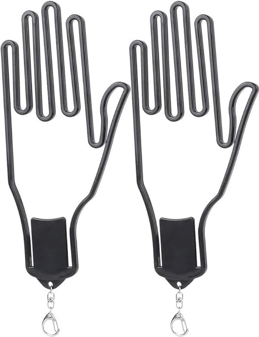 2-Pack Glove Supports - Black Plastic Frame to Prevent Deformation - For Golf & Outdoor Gloves