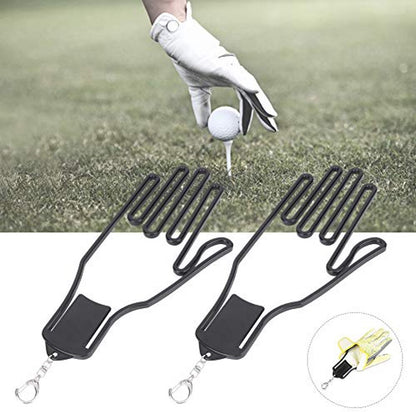 2-Pack Glove Supports - Black Plastic Frame to Prevent Deformation - For Golf & Outdoor Gloves
