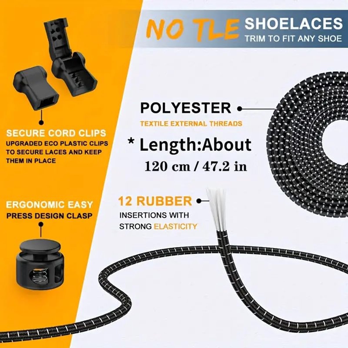 Sneaker Laces 120CM suitable for Sneakers - (Blue)
