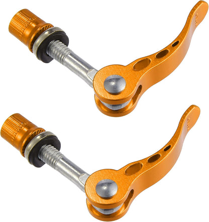 2pcs M6*65mm Bicycle Seat Post Quick Release Pin Seatpost Skewer Bolt Yellow