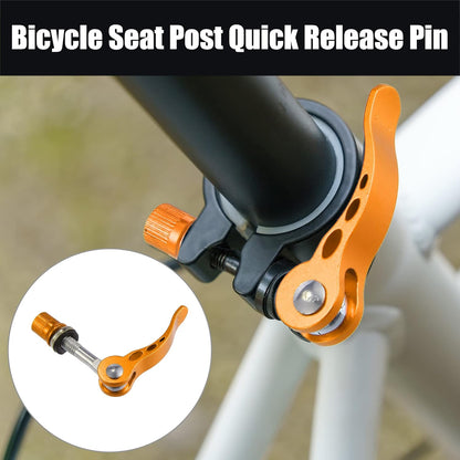 2pcs M6*65mm Bicycle Seat Post Quick Release Pin Seatpost Skewer Bolt Yellow