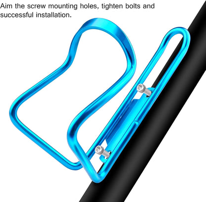 Water Bottle Cage for Outdoor Activities (Blue) - 1-Pack