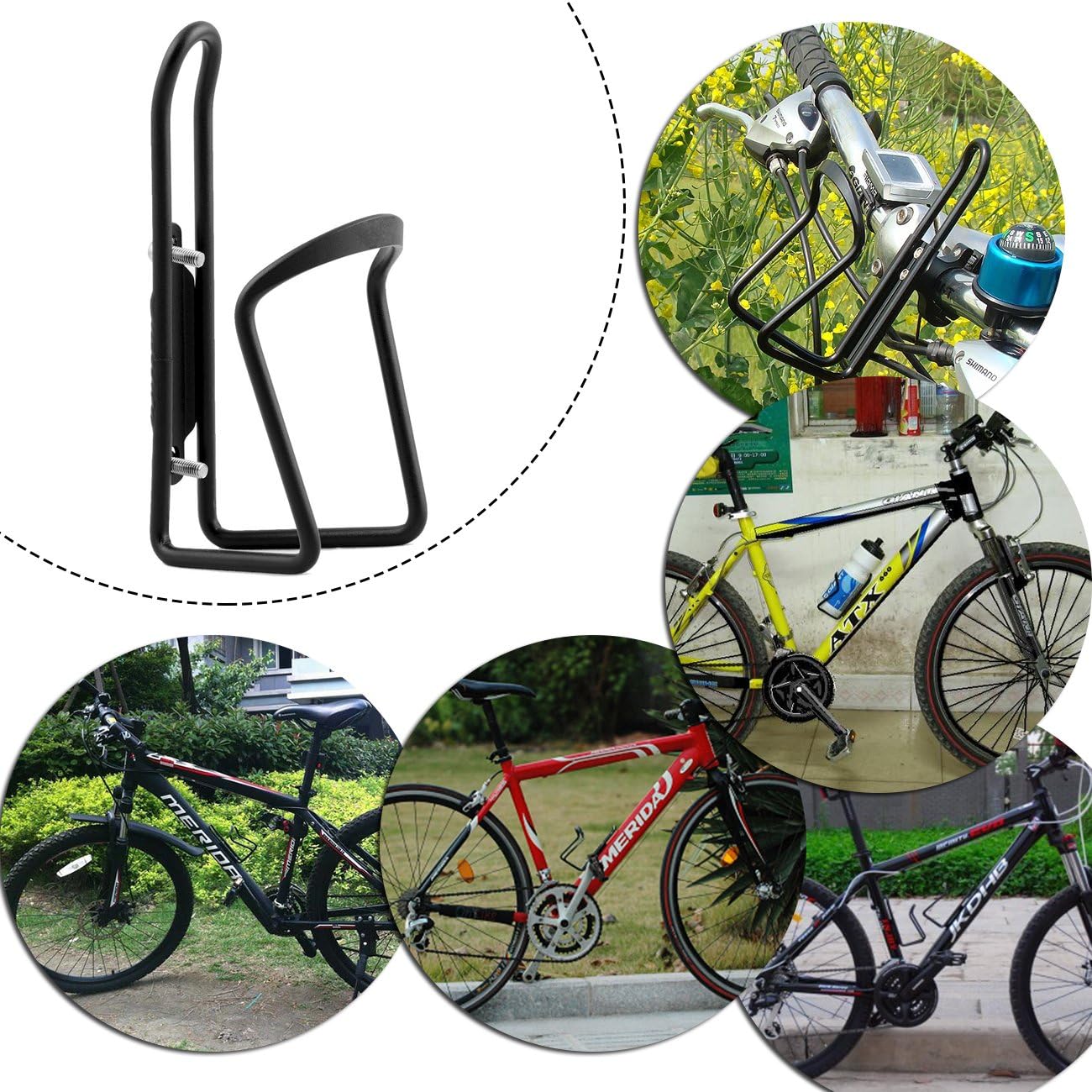 1Pack Lightweight Aluminum Alloy Cycling Bicycle  (Black), Bike Accessories