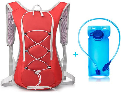 Backpack with 2L Water Bag - Running Vest - Red
