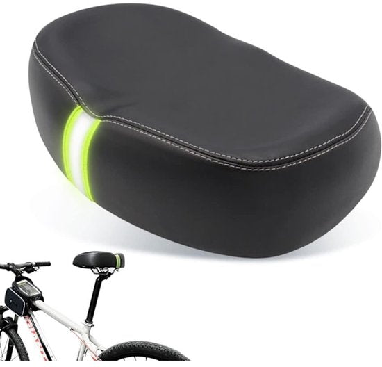 Bicycle saddle - Comfortable wide bicycle saddle - With memory foam pad - Comfort